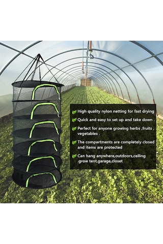 Didadodo 6 Katmanlı Katlanır Kuru Raf Bitki Kurutma Makinesi Çanta Örgü Sistemi Çiçekler Için A Sepet Çok Amaçlı Düzen. 56657121 Diğer