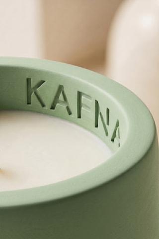 Kafna Matcha Kokulu Dekoratif Beton Mum - %100 Soya Wax Yeşil Mint Yeşili