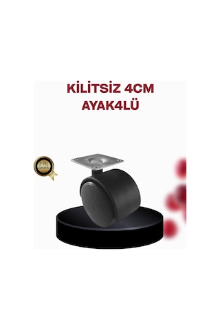 4 Cm Döner Ayak Kilitsiz 4 Adet Mobilya Ve Sehpa Ayağı Çr