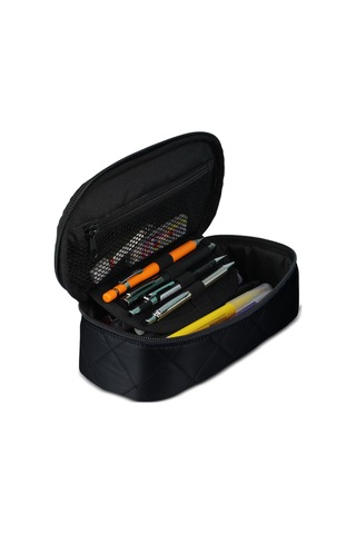 Jacbag Oval Xl Soft-oval Tip Büyük Boy Kapitone Kalem Kutusu Siyah