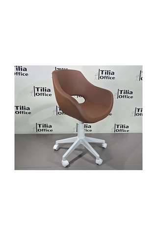 Monaco Çalışma Kesim Çocuk Koltuğu Beyaz Ayak Kahve