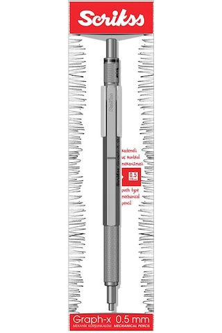 Scrikss Graph-X Metal Versatil Kalem 2 Mm Kurşun Gri
