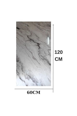 Alternatif Kaplama Uv Pvc Fırtına Mermer Desenli 1 Adet 60x120cm Ev Ofis Otel Duvar Kaplama Paneli