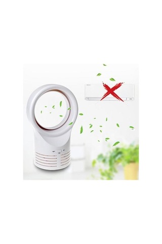 Mini Taşınabilir Masaüstü Bıçaksız Fan Sevimli Hayran Yaprak Soğutucu Soğutma Fanı Ofis Çalışması Için Fanlar 6361 Beyaz