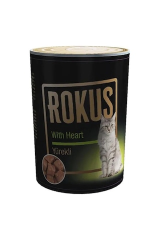 Rokus Yürekli Konserve Yetişkin Kedi Maması 410 G