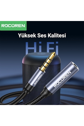 Rocoren 3.5mm Hi-fi Trrs Jack Aux Ses Uzatma Kablosu 3 Metre