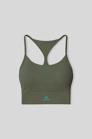 Tommy Life Haki Standart Fit Baskılı Sırt Detaylı Kadın Spor Büstiyer - 97300