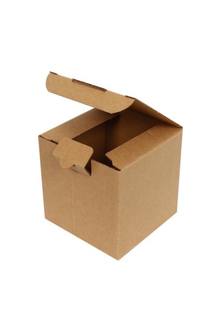 Kraft Kilitli Kargo Kutusu / Ebat: 10,5x10,5x10,5 cm (100 Adet)