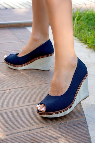 Fox Shoes Lacivert Kadın Dolgu 9674040305