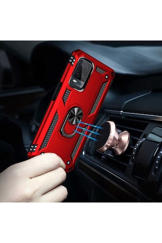Oppo A54 Yüzüklü Standli Vega Kilif Ekran Koruyucu 510713490
