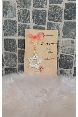 Hediyelik Yıldız Anahtarlık - 25 Adet- Nişan,bebek,nikah ,kına Hatırası, Kına Hediyelik