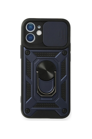 Nihcase Apple Uyumlu iPhone 12 Kılıf Magnetik Standlı Kamera Korumalı Slide Sürgülü Cover Kapak