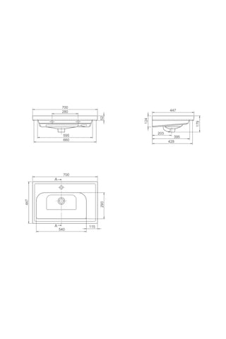 Turkuaz Cerastyle Frame Etajer Uyumlu Damlalıklı Lavabo 70 45 Cm Beyaz