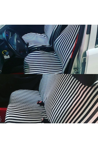 Çizgili Servis Kılıfı Siyah Beyaz- Zebra Desen Servis Kılıfı