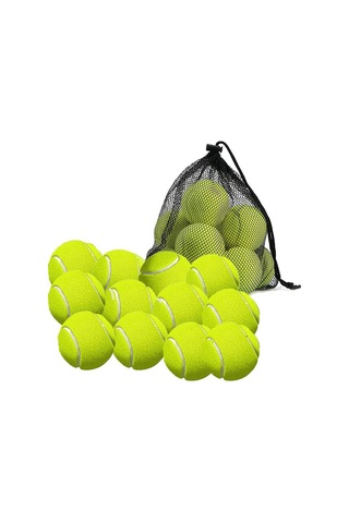 Anjiexun 12'li Paket Tenis Topları Saklama Çantasıyla - Tenis Ve Kriket İçin Yeşil