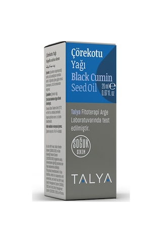Talya Saf ve Doğal Soğuk Sıkım Çörekotu Yağı 20 ML