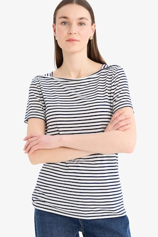 DeFacto Regular Fit Kayık Yaka Çizgili Kısa Kollu Tişört D4534AX25SMNV207