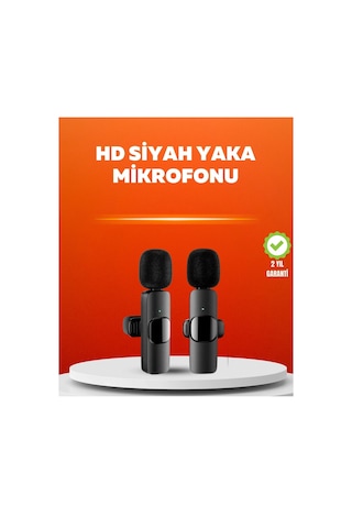 Ceylan Adam Çift Mikrofonlu Kablosuz Kayıt Seti Apple Uyumlu iPhone Mini Mikrofon Çok Renkli