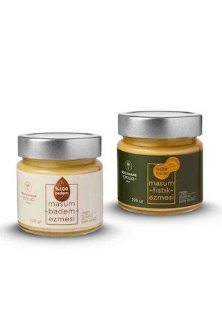 Kocamaar %100 Badem & Fıstık Ezmesi 2 Li Set