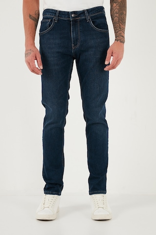 Buratti Pamuklu Slim Fit Yüksek Bel Dar Paça Jeans Erkek Kot Pantolon 3300C28Tokyo Lacivert