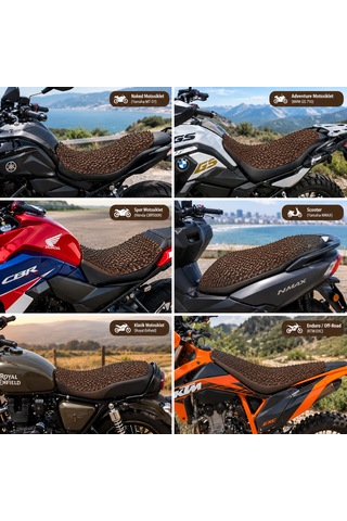 Arkado Motosiklet Sele Matı Kahverengi 10 Adet