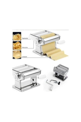 Hitfoni Erişte Makarna Yapma Kesme Makinesi Lazanya Spagetti Gümüş