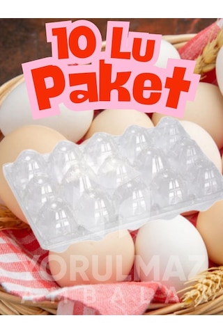 15 Li Şeffaf Yumurta Viyolü Dayanıklı Ve Hijyenik Yumurta Kabı 10 Lu Siyah