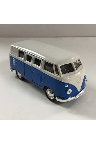 Metal Model Çek Bırak Oyuncak Araba 1963 Volkswagen T1 Bus Biblo turuncu