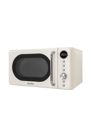 Simfer 4605 20Litre Retro Mikrodalga Fırın Dijital Krem