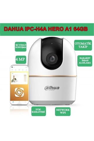Dahua H4A 2K 4 MP 360 Derece Gece Görüşlü IP Wi-Fi Güvenlik Kamerası