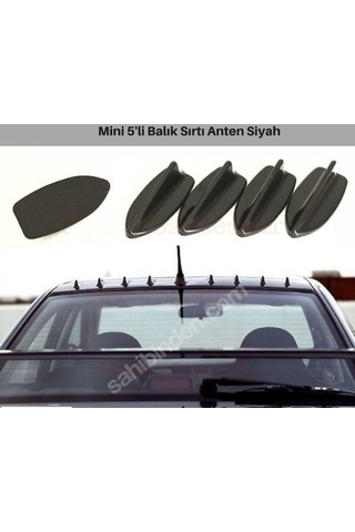 Otomarketin Mini 5 Li Balık Sırtı Anten Siyah