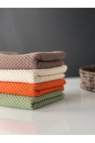 Plumehome 4 Lü Renkli El Havlusu Seti 30x50 Cm %100 Pamuk, Çeyizlik, Misafir, Mutfak, Hediyelik Diğer