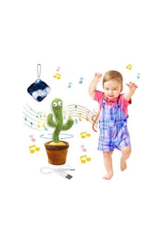 Konuşan Dans Eden Müzikli Işıklı Saksı Kaktüs Peluş Oyuncak
