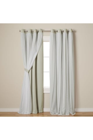 Exclusive Home Curtains Catarina Karartma Perdesi, Çok Katmanlı, Karartıcı, Üstte Halkalı, 1 Çift, 52 X 120 Cm, K Diğer