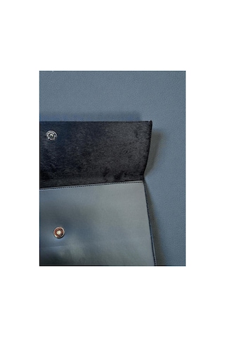 , Ledcase 13.3-14 Inch Bilgisayar Evrak Çantası Deri+peluş Siyaha Siyah Klasör, Kılıf Siyah siyah