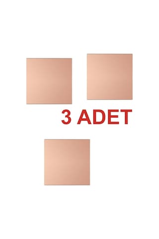 3 Adet 10x10 Cm Tek Yüzlü Bakır Plaket Pcb Prototip Rodevino