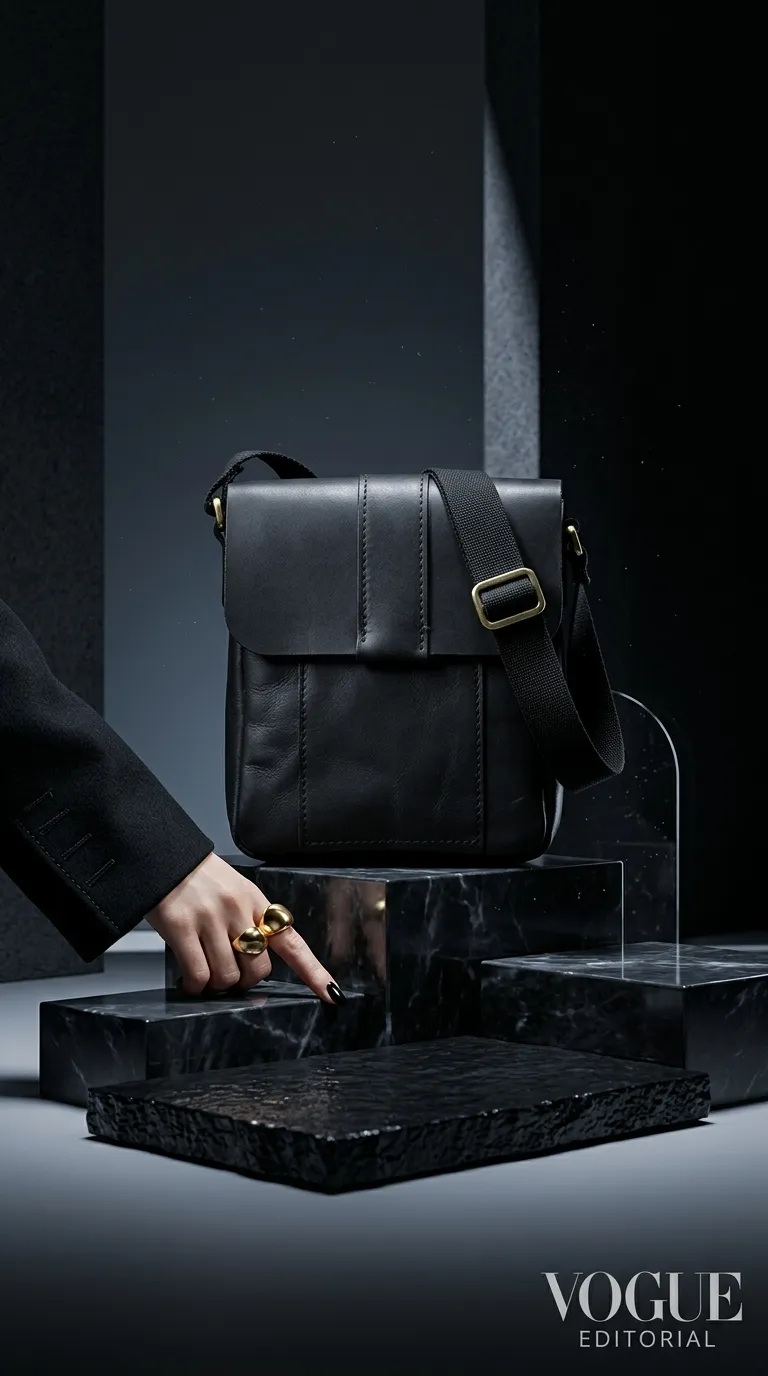 Natderi Unisex Hakiki Deri Siyah & Acı Kahve Seçenekli Postacı Çantası Ayarlanabilir Askılı Çapraz Çanta 24x21 Cm