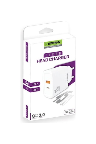 45w Type-c + Usb Şarj Cihazı Adaptör İkili Şarj Başlığı
