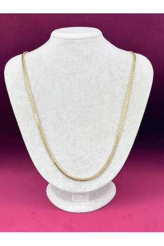 İnce Örme Burgu Model Gold Kolye Gold
