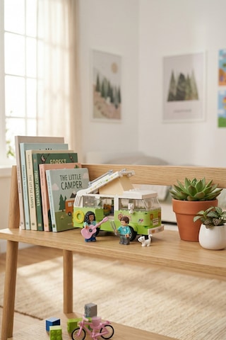 Ogi Mogi Toys Eğitici Bloklar Işıklı Yeşil Karavan 304 Parça, Yapı Seti