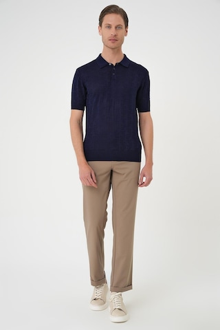 Efor Comfort Fit Polo Yaka Pamuklu Kısa Kol Casual Lacivert Triko Tişört Tr 880 Lacivert