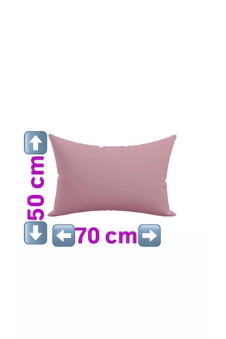 50x70cm 2adet %100 Cotton Yastık Kılıfı Gül Kurusu