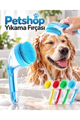 1. Yumuşak Silikon Uçlu Pet Banyo Fırçası Şampuan Hazneli Kedi Köpek Yıkama Ve Masaj Tarağı Tkndy-bsva4969 Hoparlör