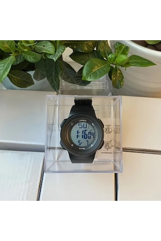 Primepickings Siyah Çocuklar İçin Dijital Alarmlı Su Geçirmez Öğrenci Saati Siyah