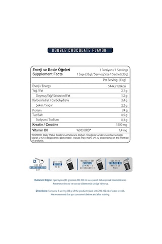 Prime Nutrition Whey Protein 33 Gram 1 Saşe Double Chocolate