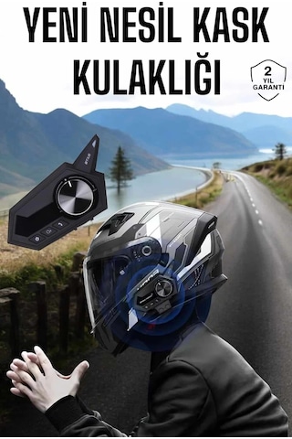 Zenvia Intercom Kask Kulaklığı Anc Özelliği Yüksek Ses Kaliteli Bluetooth Kulaklık Znv2026 10"