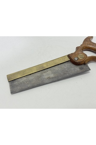 Antika İngiliz Ahşap Testere 37,5cm 001