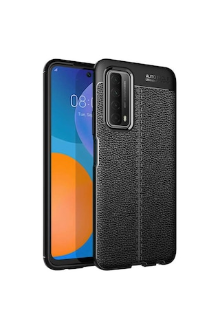 Huawei P Smart 2021 Kılıf Şık Tasarım Silikon Kılıf Siyah