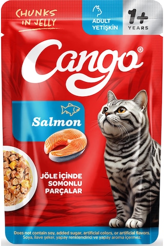 Cango Yaş Yetişkin Kedi Maması Somonlu 80 Gr