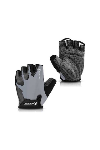 Pazly Şok Emici Dolgulu Spor Eldivenleri - Kaymaz Bisiklet Yarım Parmak Eldiveni Ağır